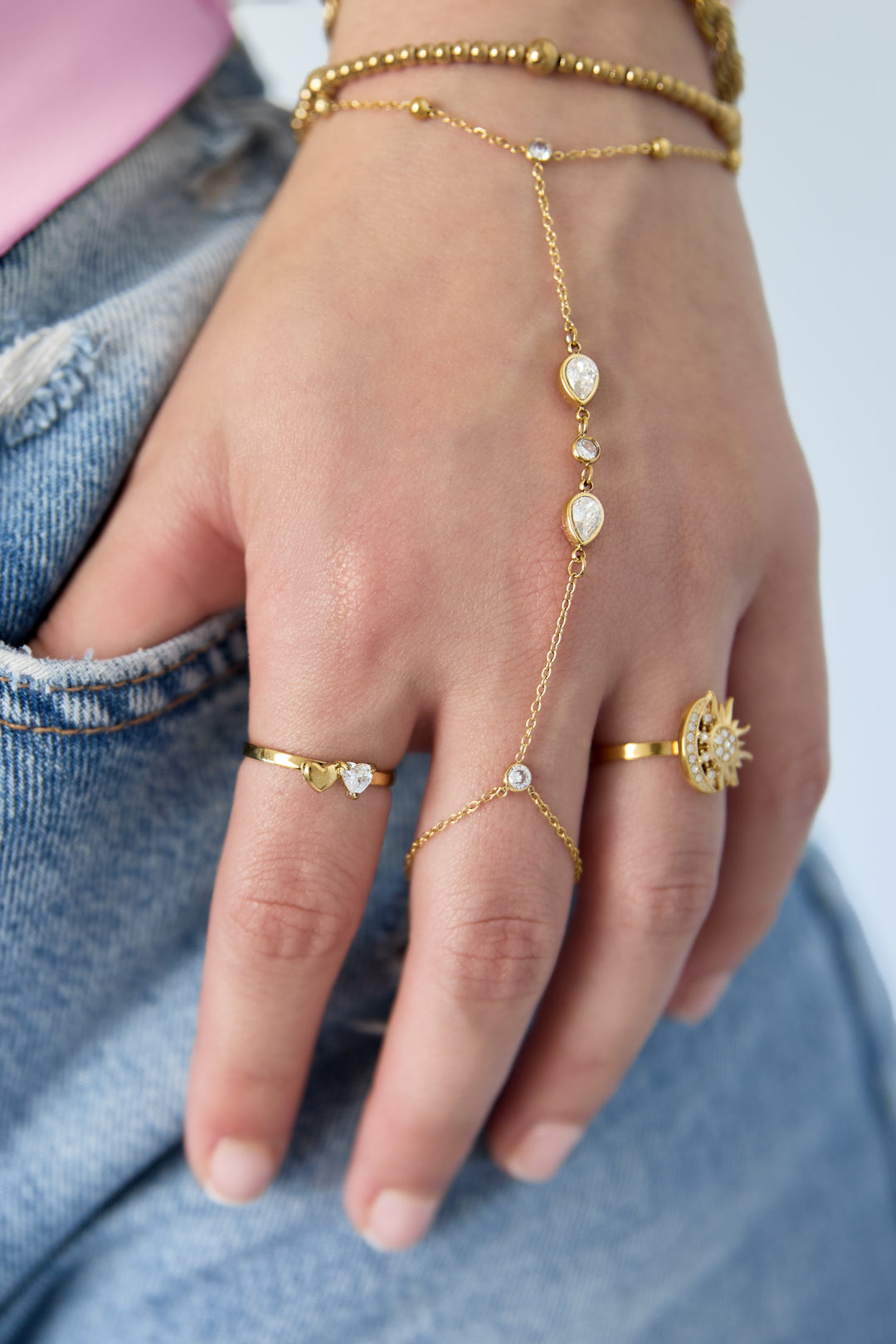 Dubbele Hartjes Ring