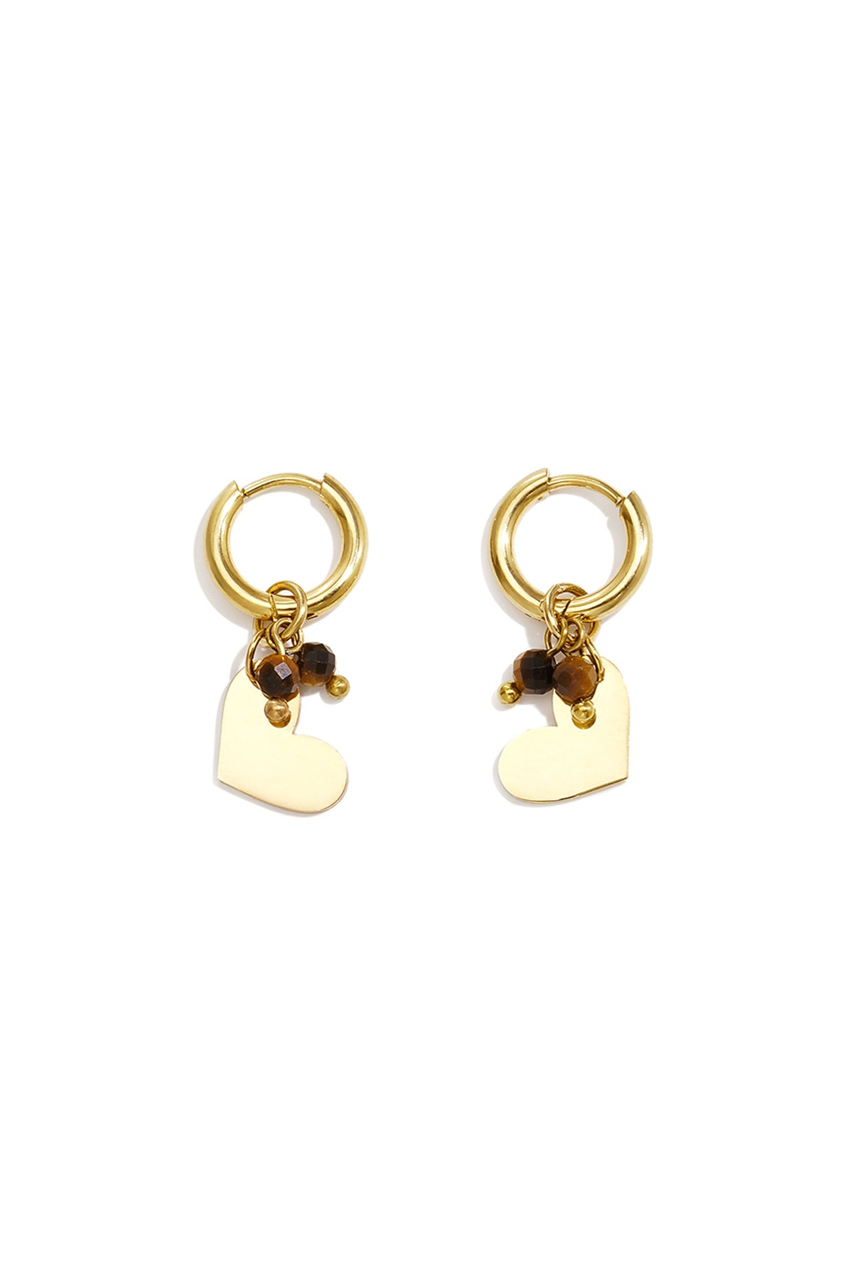 14K Goud Strik Charm Oorbellen