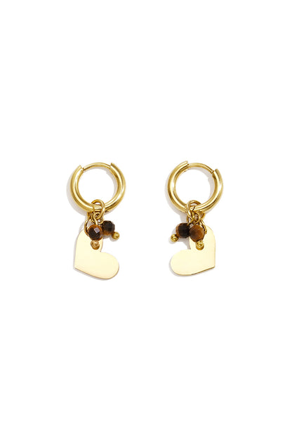 14K Goud Strik Charm Oorbellen
