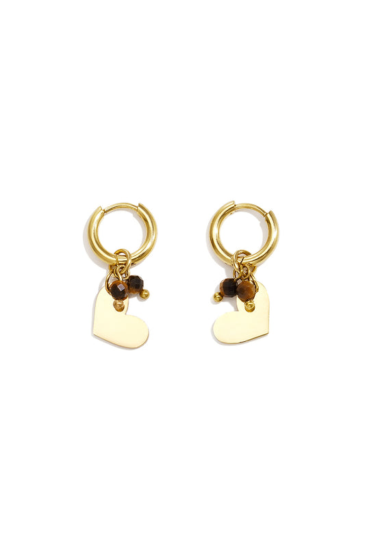 14K Goud Strik Charm Oorbellen