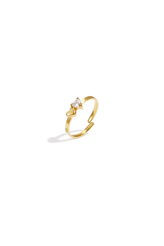 Dubbele Hartjes Ring