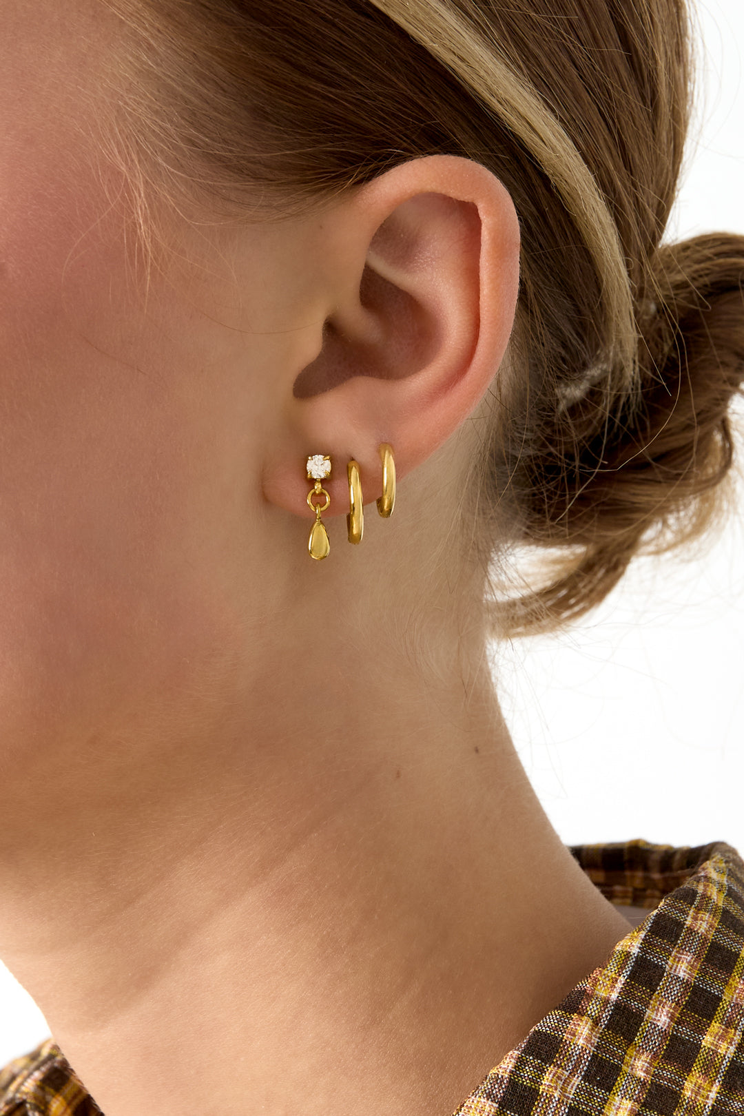 14K Goud Minimalistische druppel Oorbellen