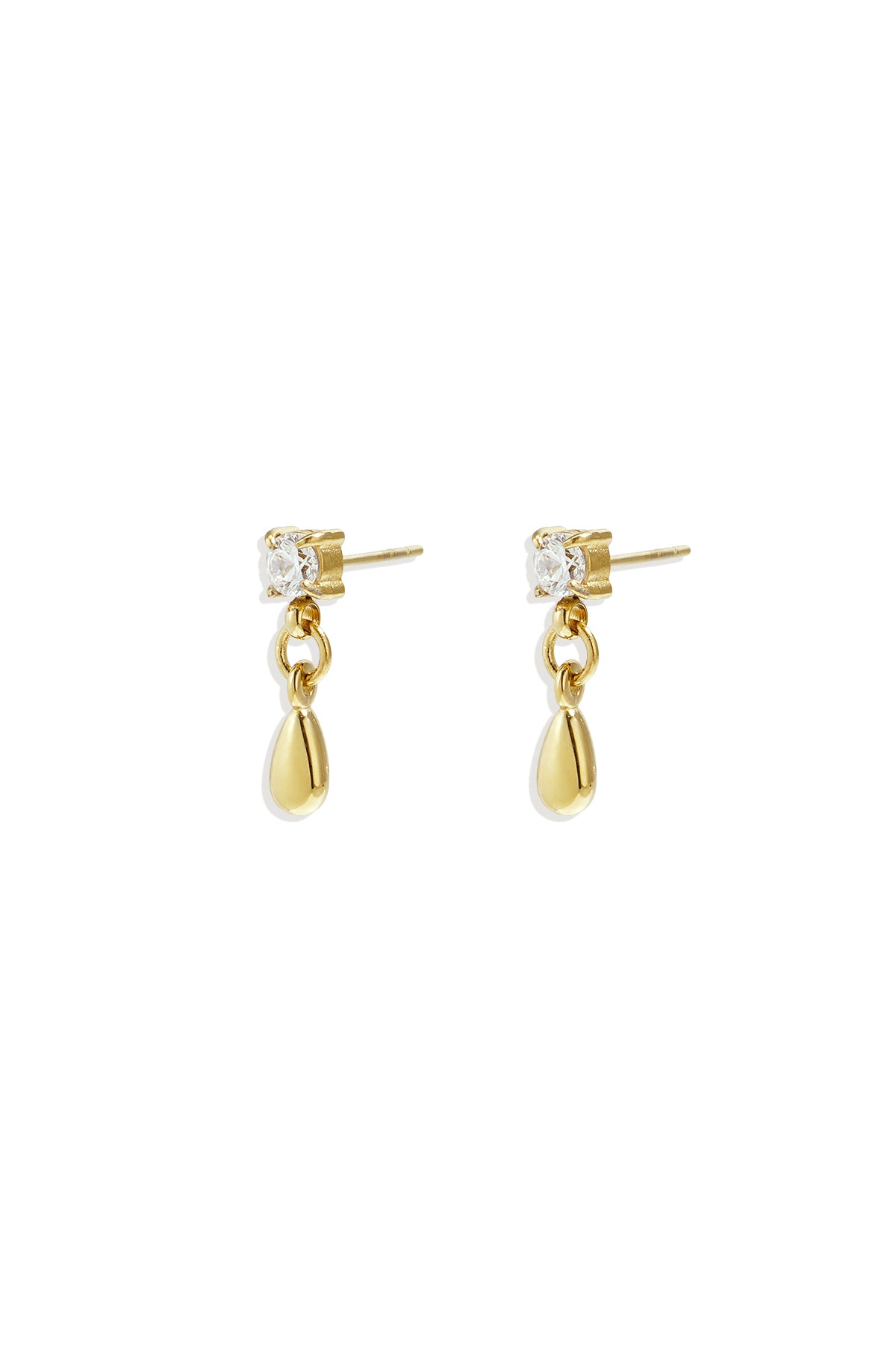 14K Goud Minimalistische druppel Oorbellen