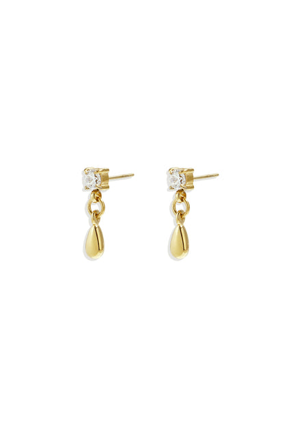14K Goud Minimalistische druppel Oorbellen