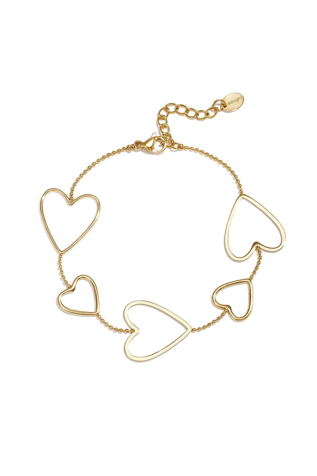 14K Goud Hartjes Armband