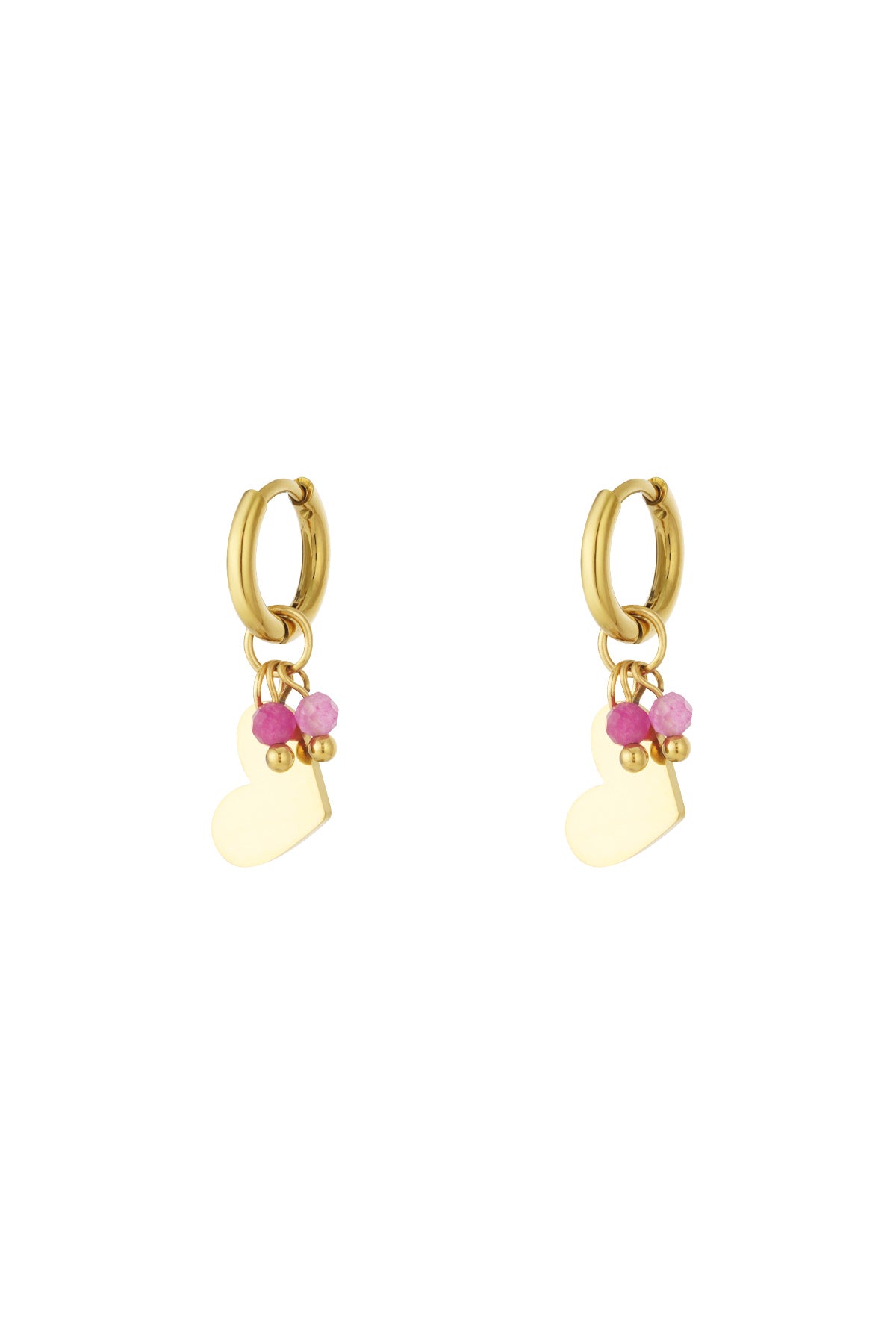 14K Goud Strik Charm Oorbellen