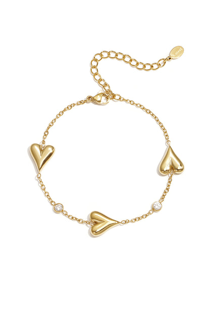 Massieve hartjes Armband