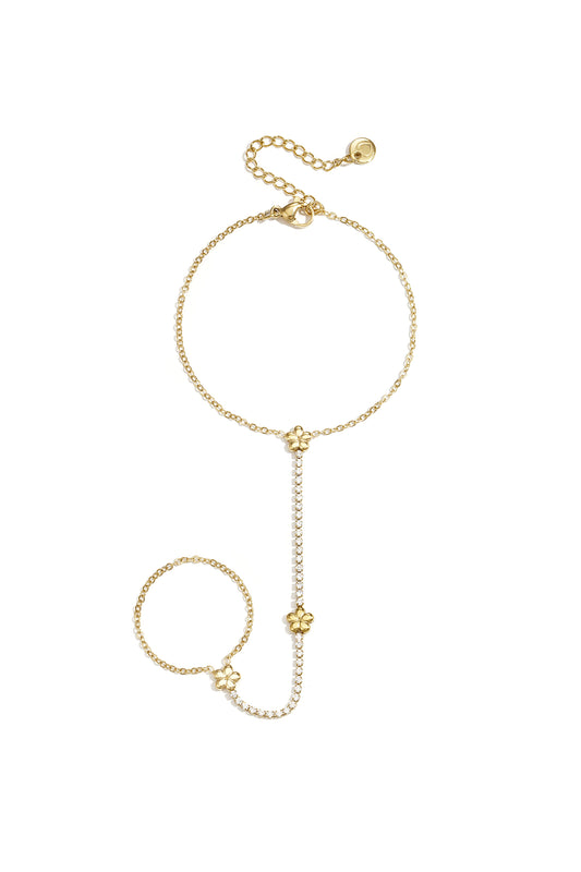 Handchain met bloemetjes