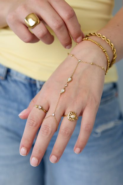 Schitterende Handchain Armband