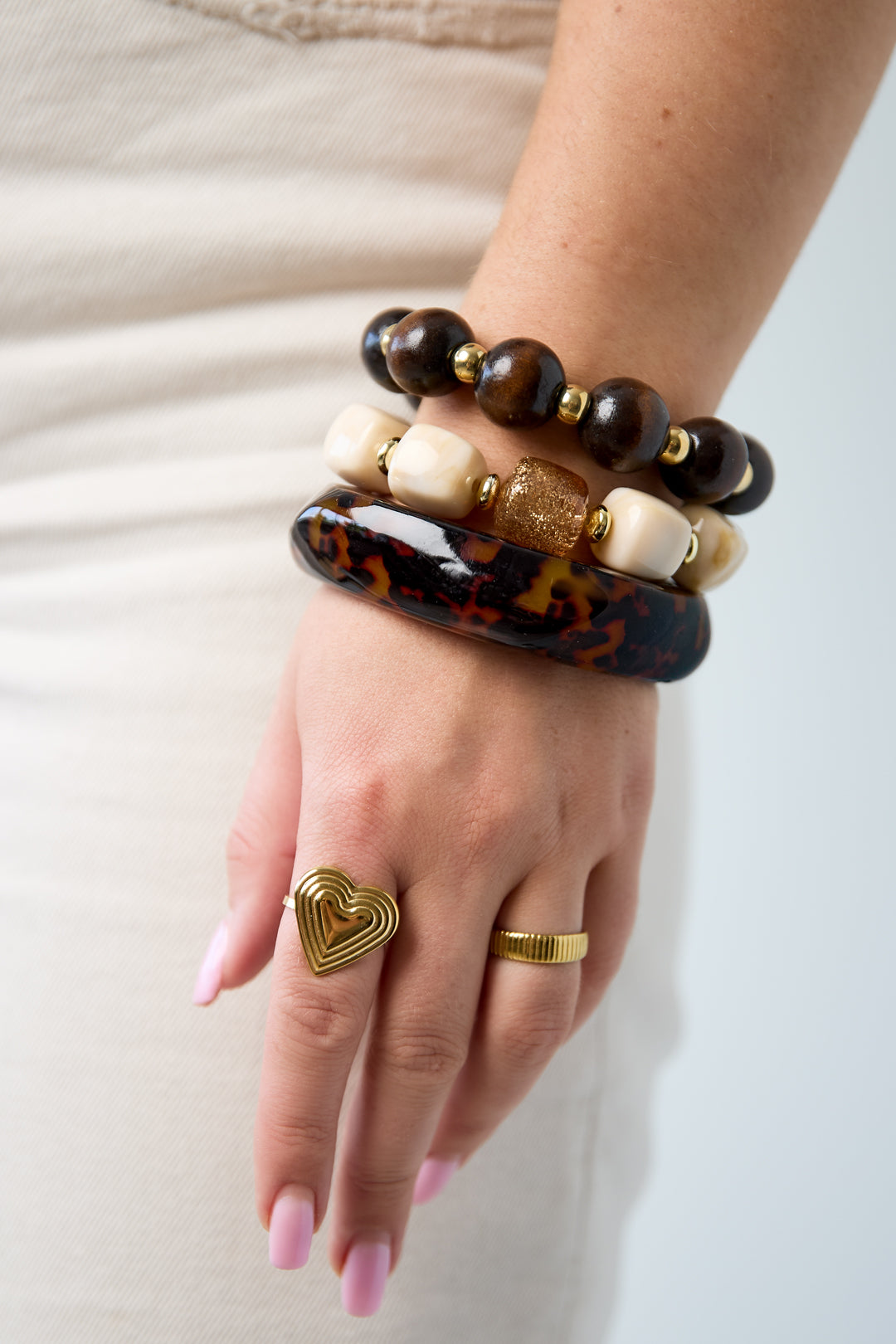 Vintage Look Luipaard Armband