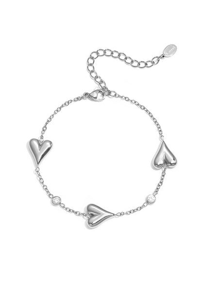 Massieve hartjes Armband
